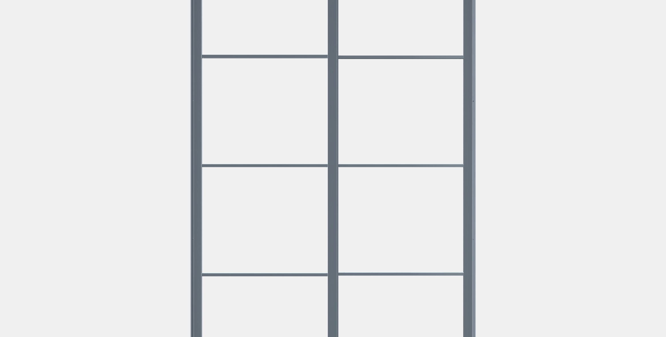 PAX Pair of sliding door frames w rail Low-poly 3D model_15