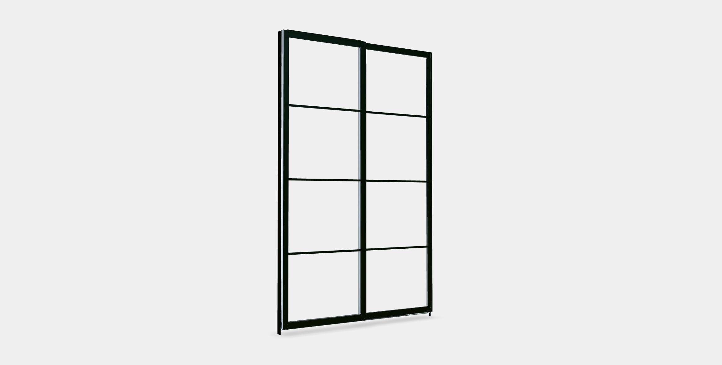PAX Pair of sliding door frames w rail 2 Low-poly 3D model_3