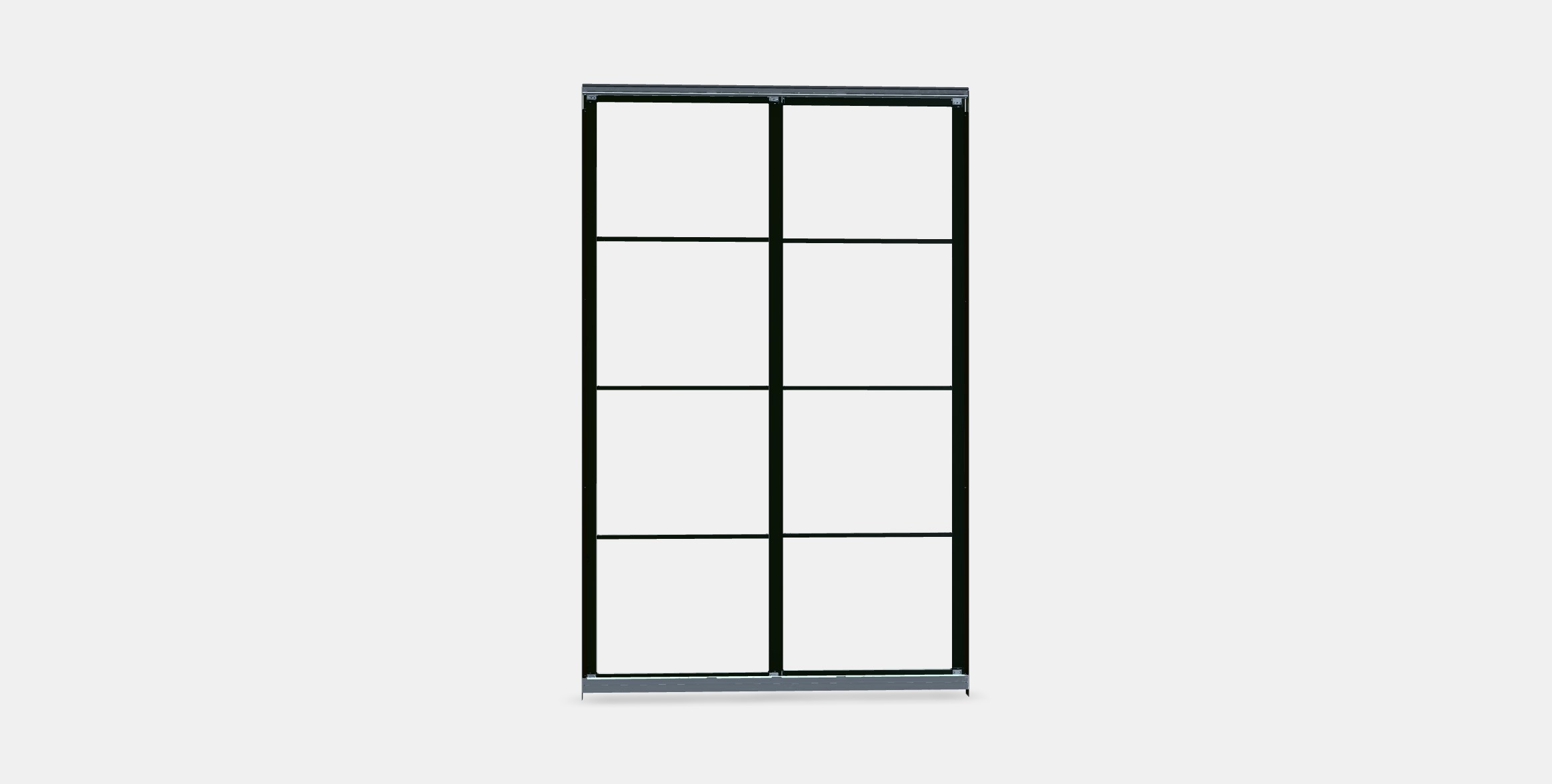 PAX Pair of sliding door frames w rail 2 Low-poly 3D model_14