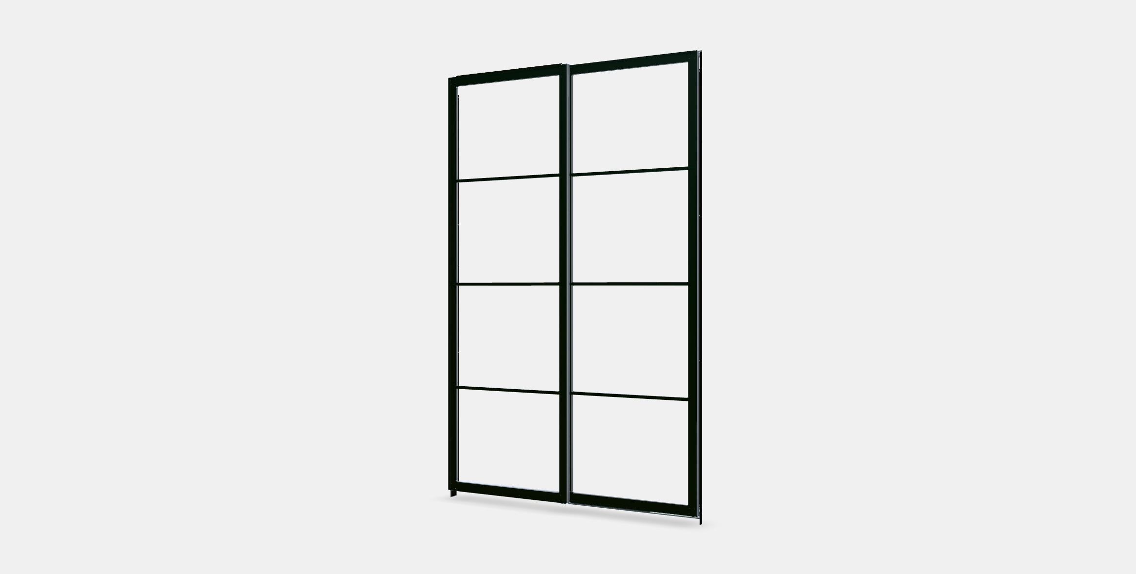 PAX Pair of sliding door frames w rail 2 Low-poly 3D model_12