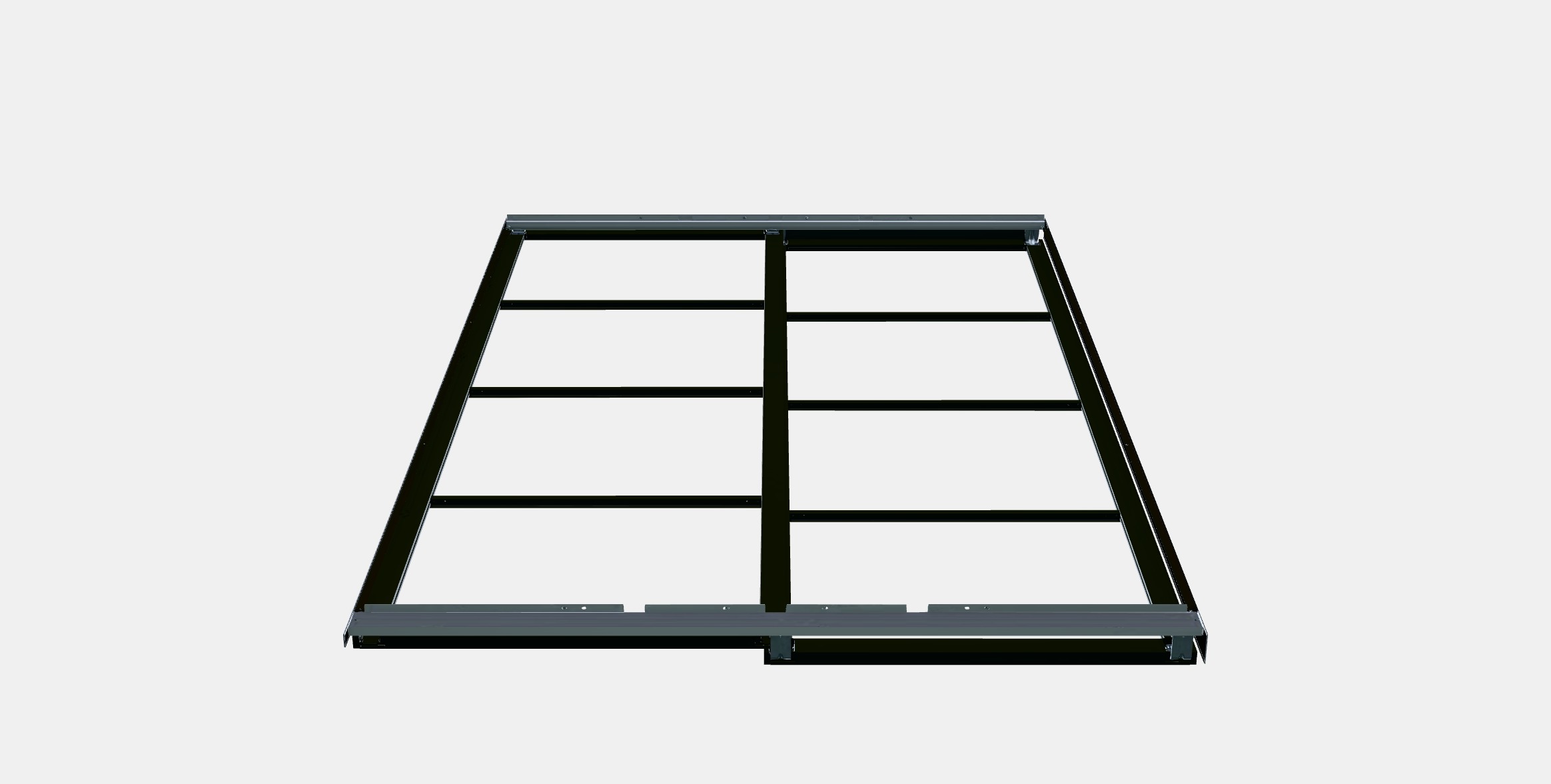 PAX Pair of sliding door frames w rail 2 Low-poly 3D model_8