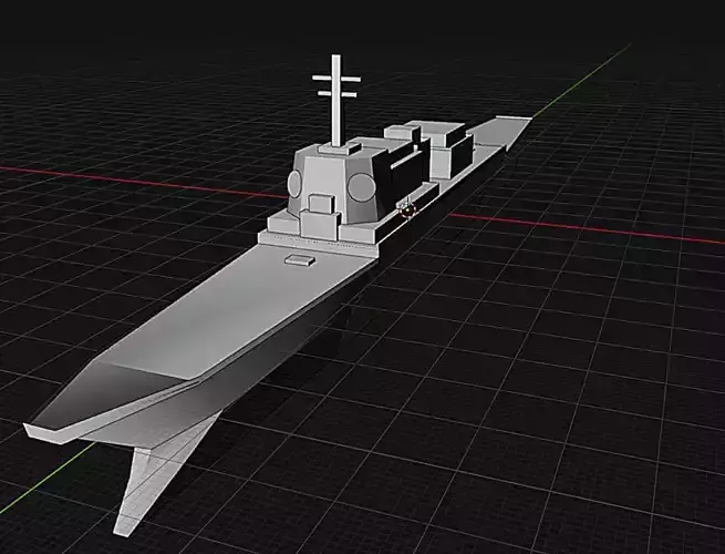 Aegis warship 3D model