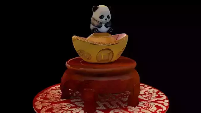 Chinese baby panda figure  