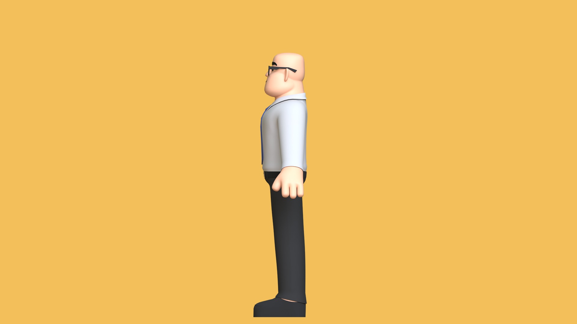 Man Cartoon Character Low-poly 3D model_13