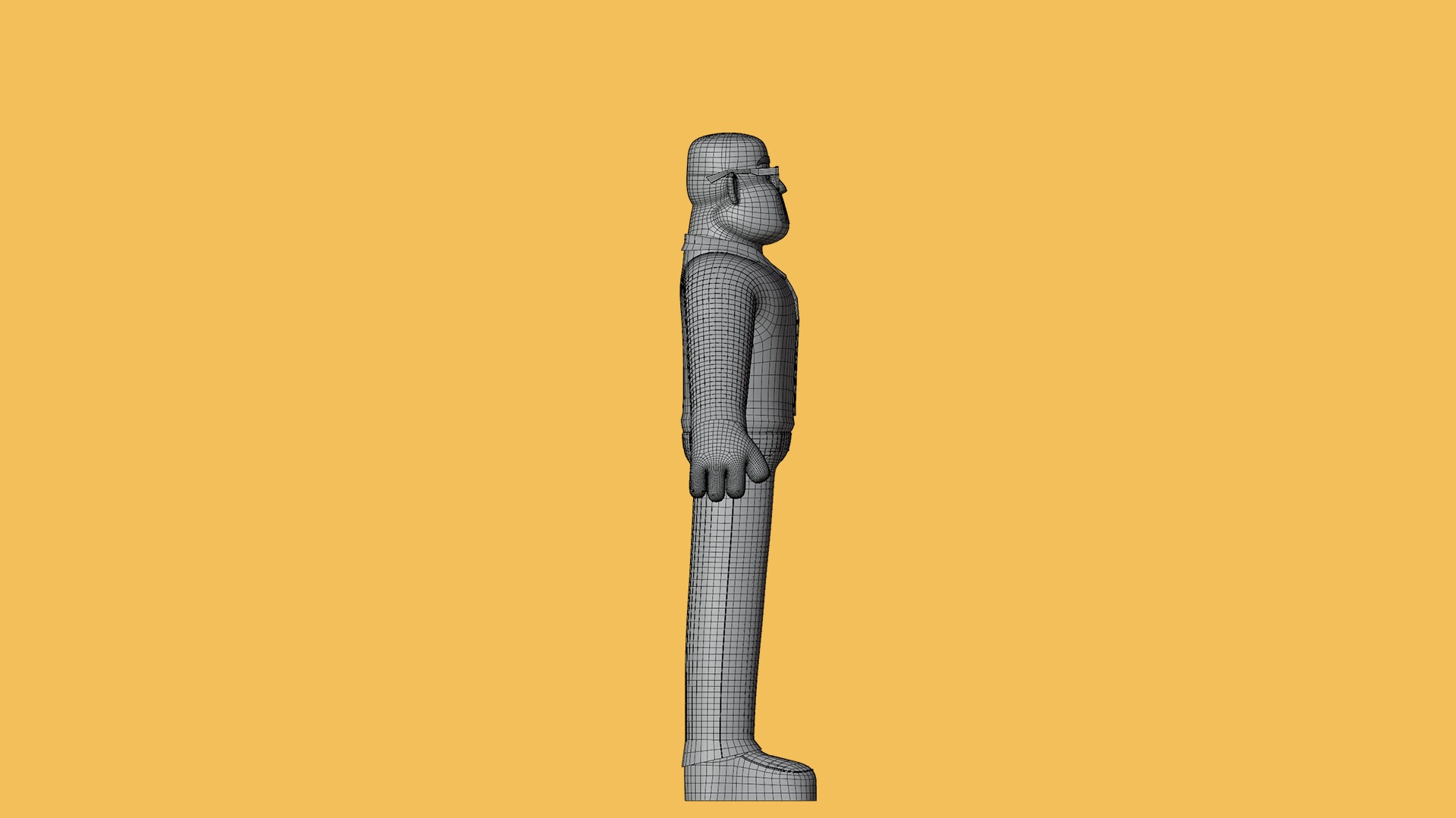 Man Cartoon Character Low-poly 3D model_23