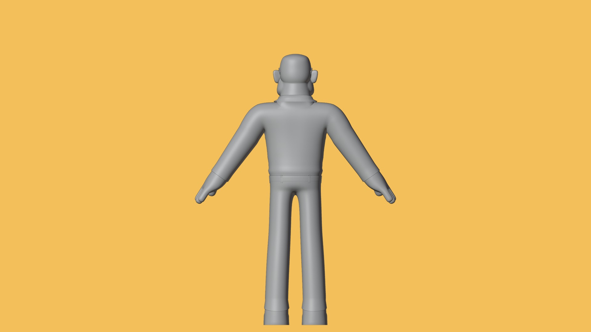 Man Cartoon Character Low-poly 3D model_20