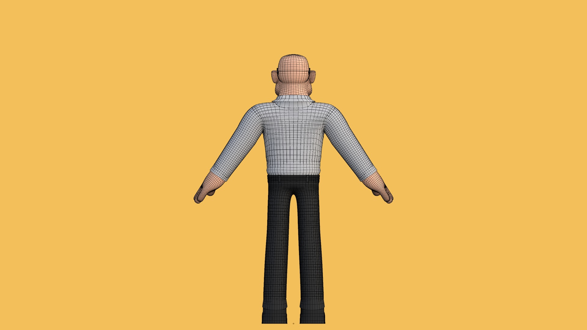 Man Cartoon Character Low-poly 3D model_28