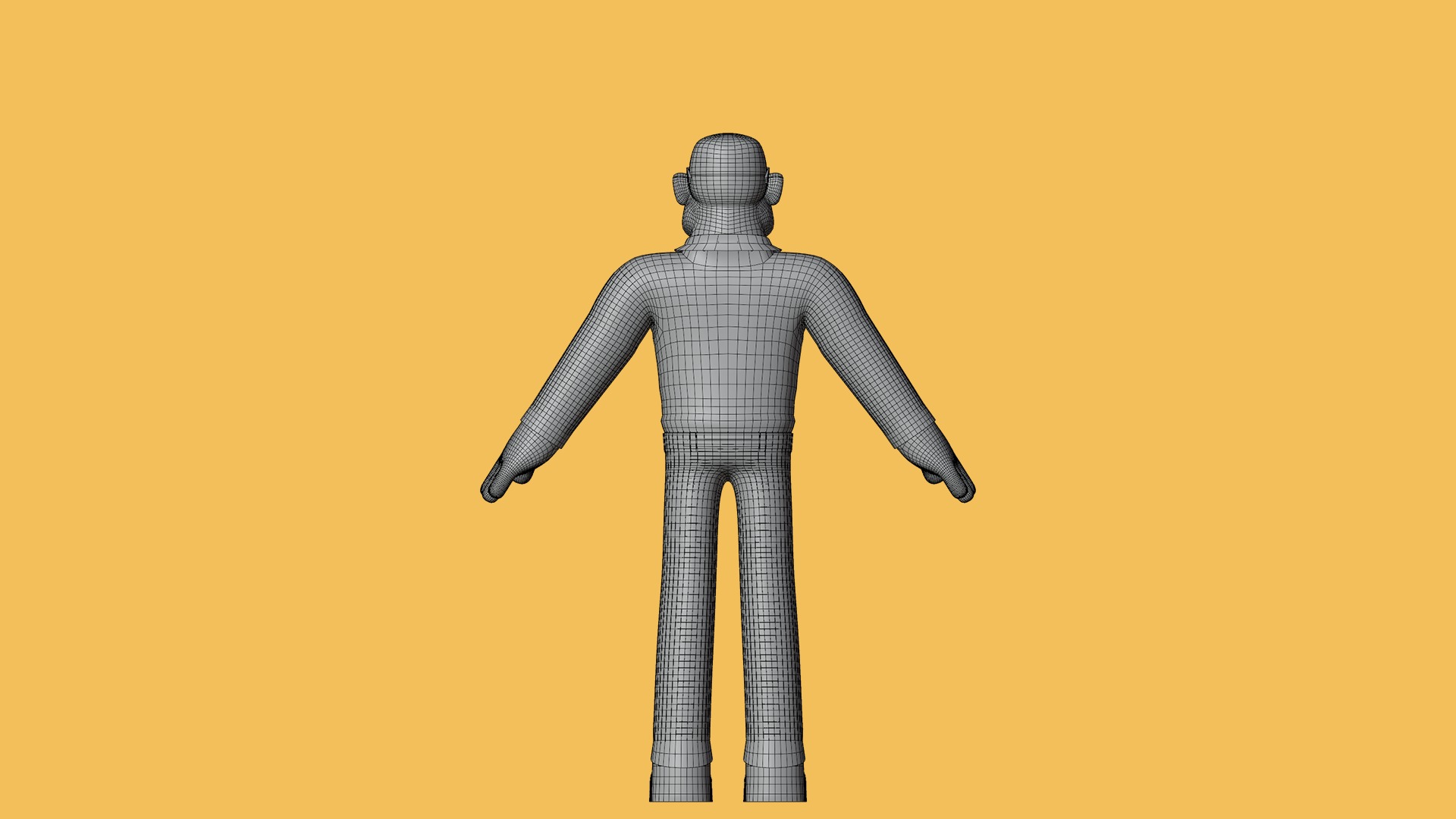 Man Cartoon Character Low-poly 3D model_24