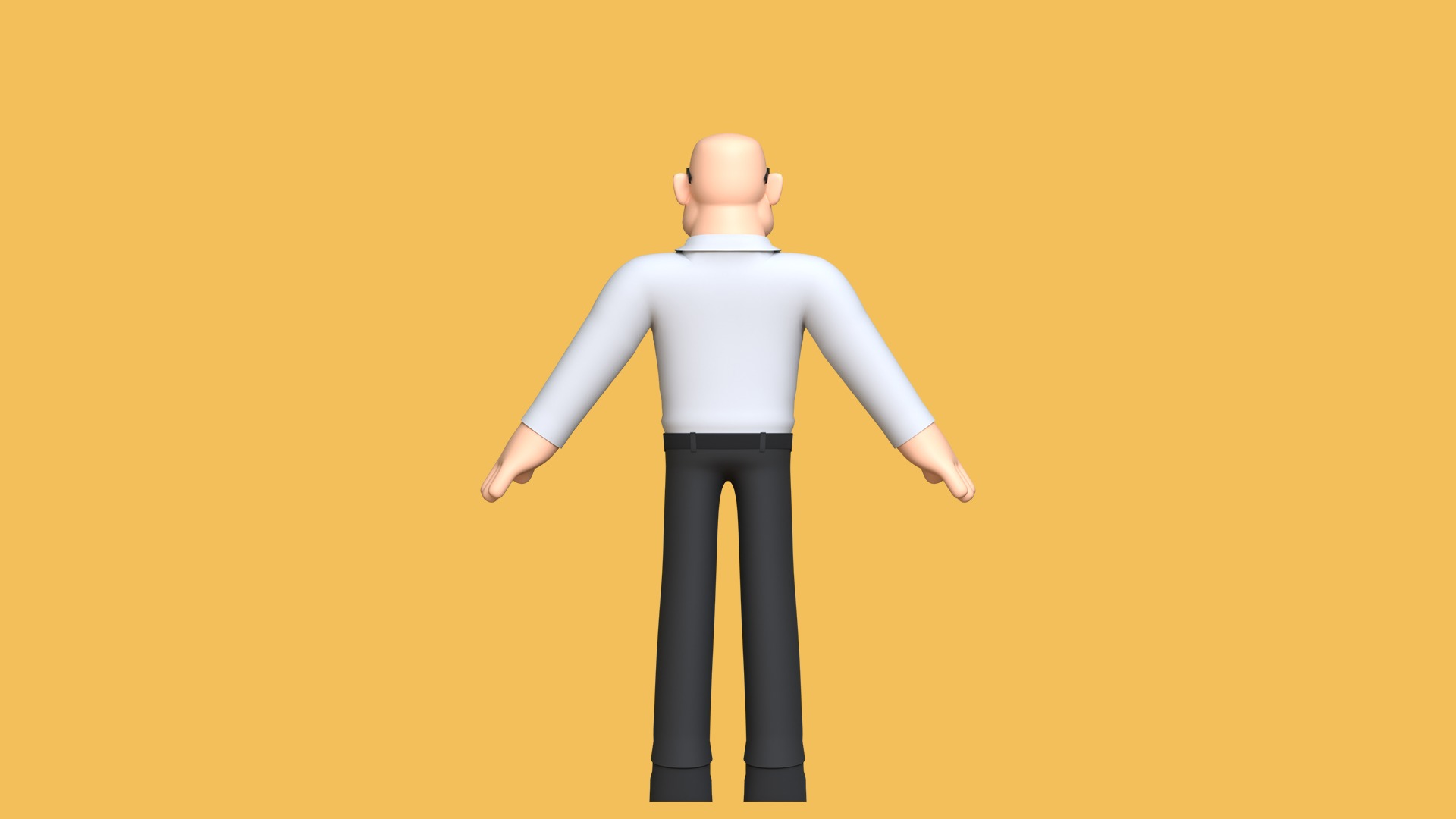 Man Cartoon Character Low-poly 3D model_12