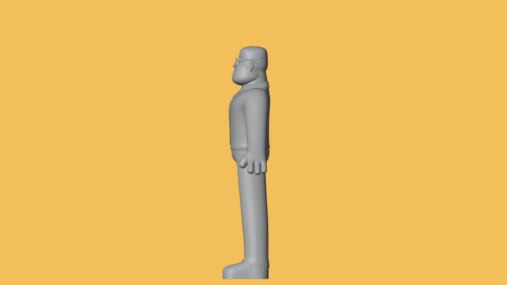 Man Cartoon Character Low-poly 3D model_21