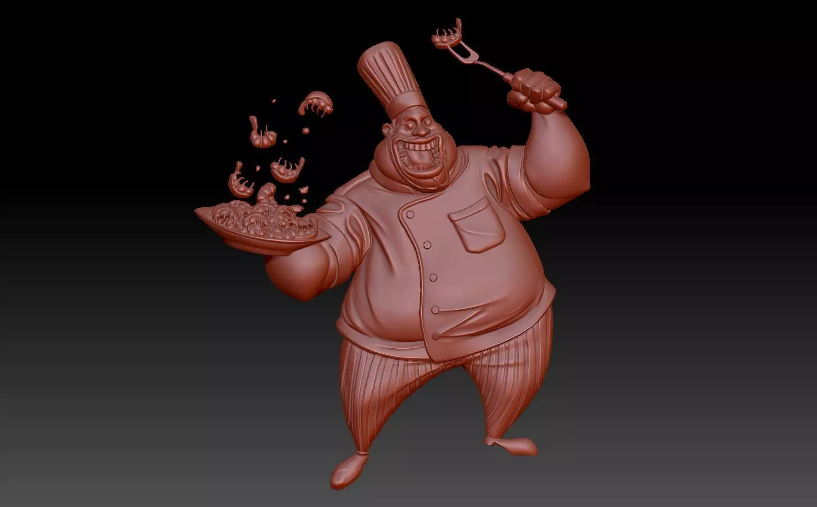 Cheerful cook 3D print model_0