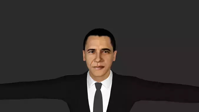Barack Obama Hyper Realistic Full Body Fully Rigged 3D Character
