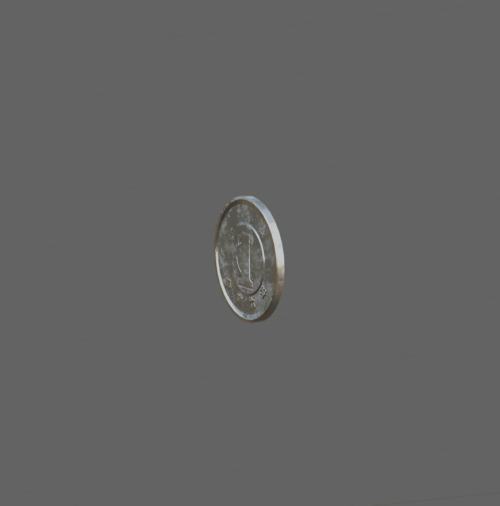 Low polygon version of 1 yen Free 3D model_3
