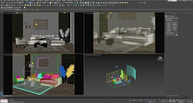 interior living room scene 49 3D model 5