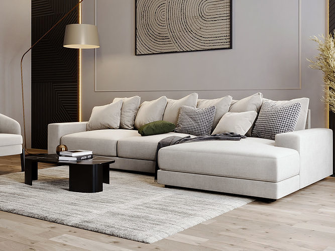 interior living room scene 49 3D model 3