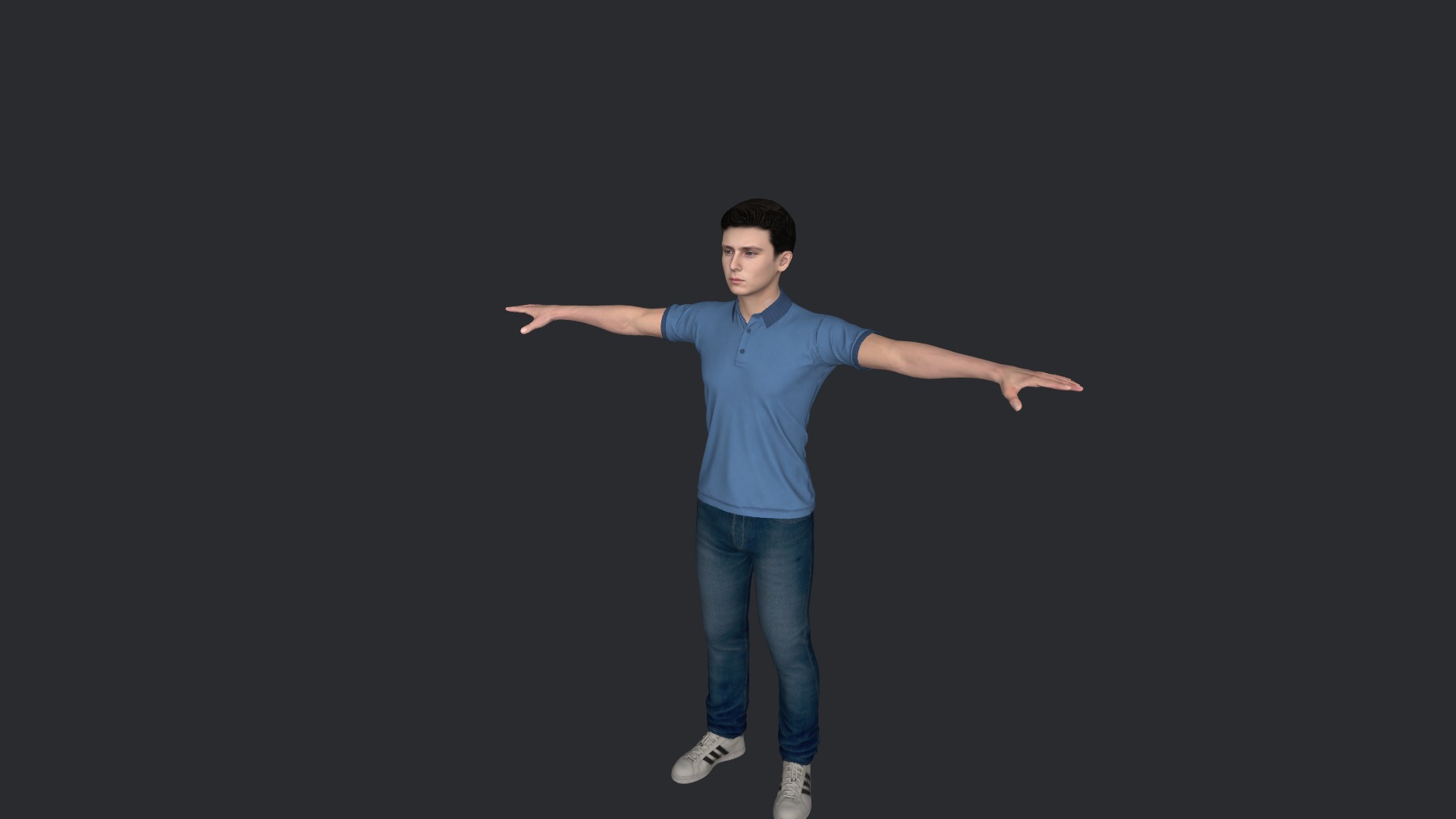 Barron Trump Hyper Realistic Full Body Fully Rigged 3D Character Low-poly 3D model_9