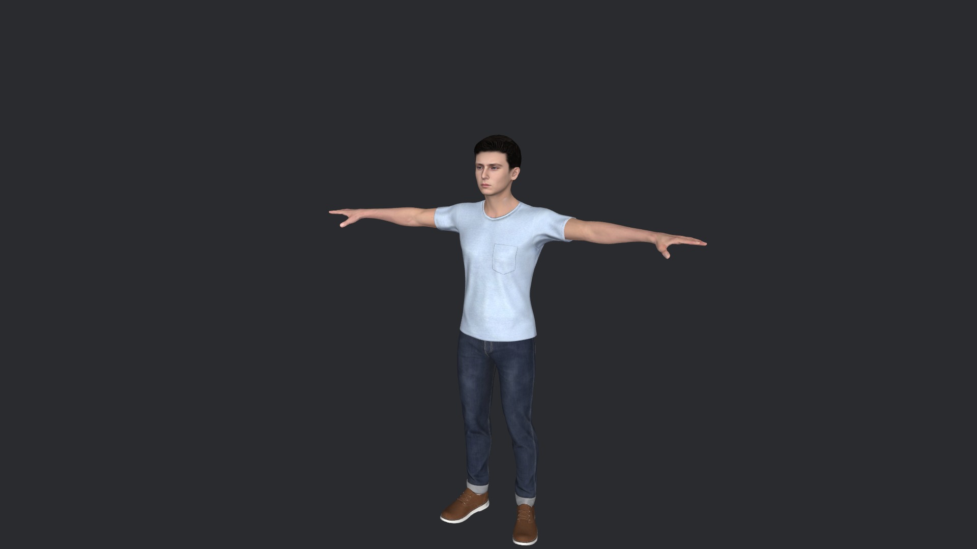 Barron Trump Hyper Realistic Full Body Fully Rigged 3D Character Low-poly 3D model_20