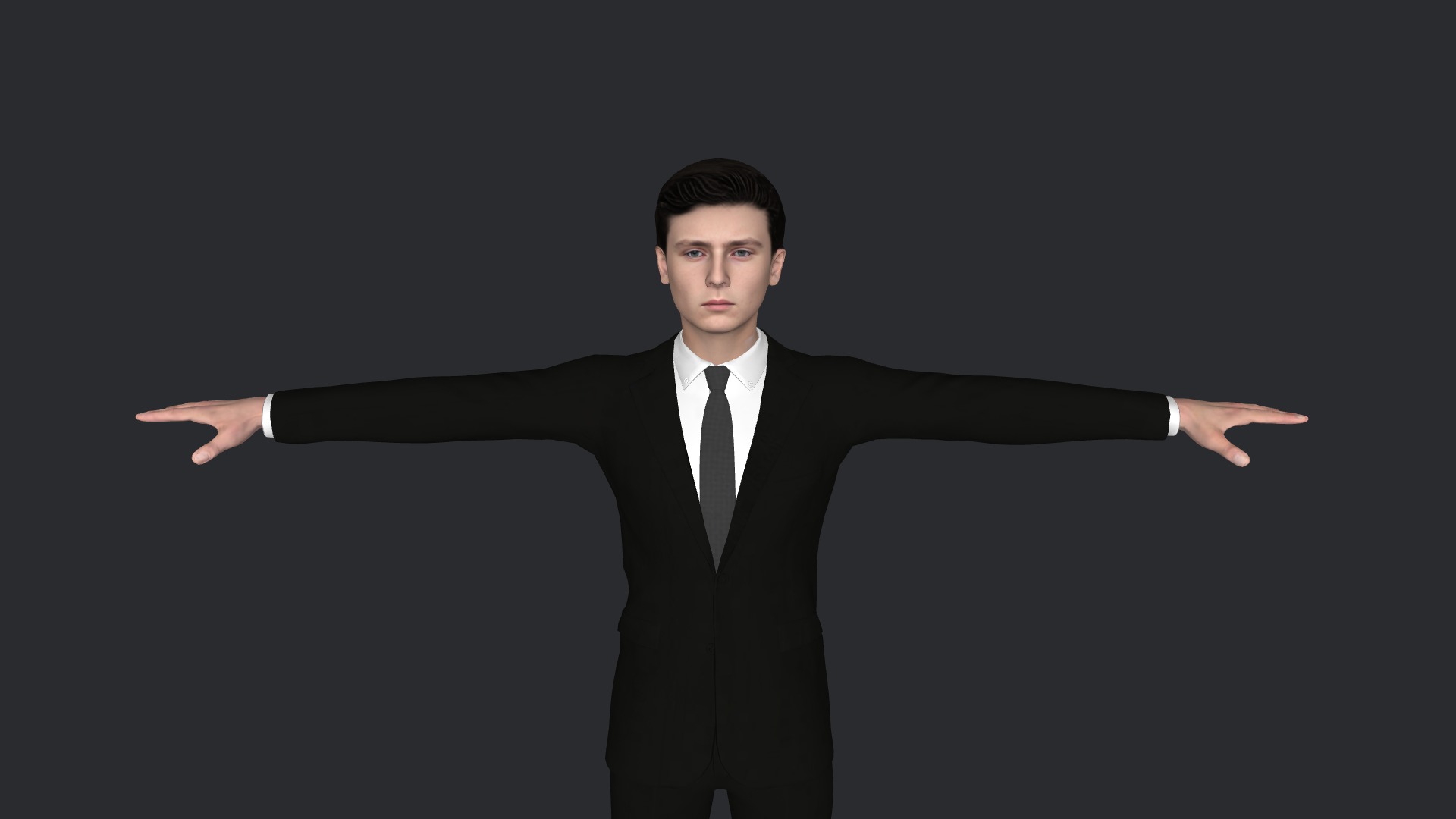 Barron Trump Hyper Realistic Full Body Fully Rigged 3D Character Low-poly 3D model_1