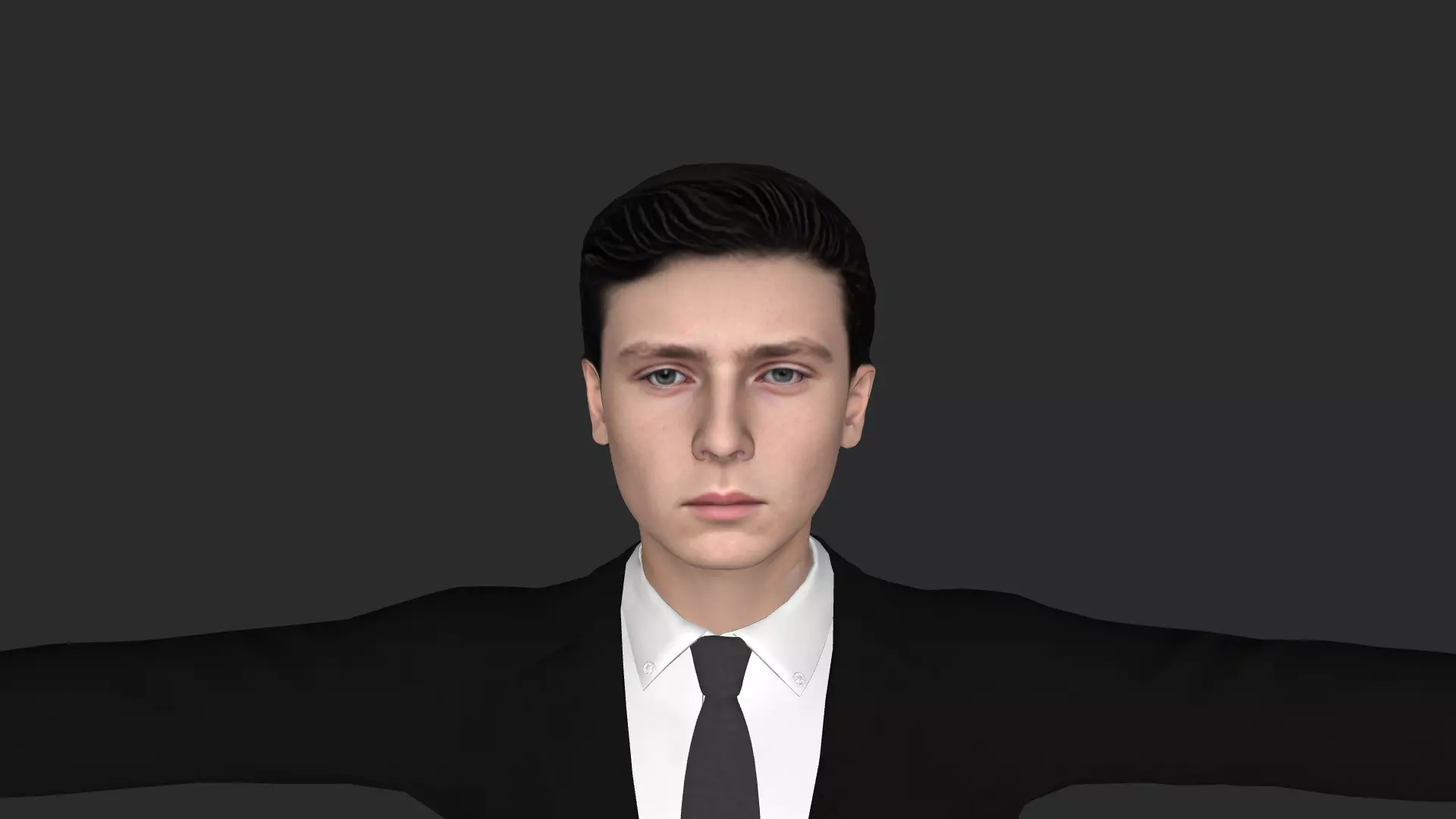 Barron Trump Hyper Realistic Full Body Fully Rigged 3D Character Low-poly 3D model_0