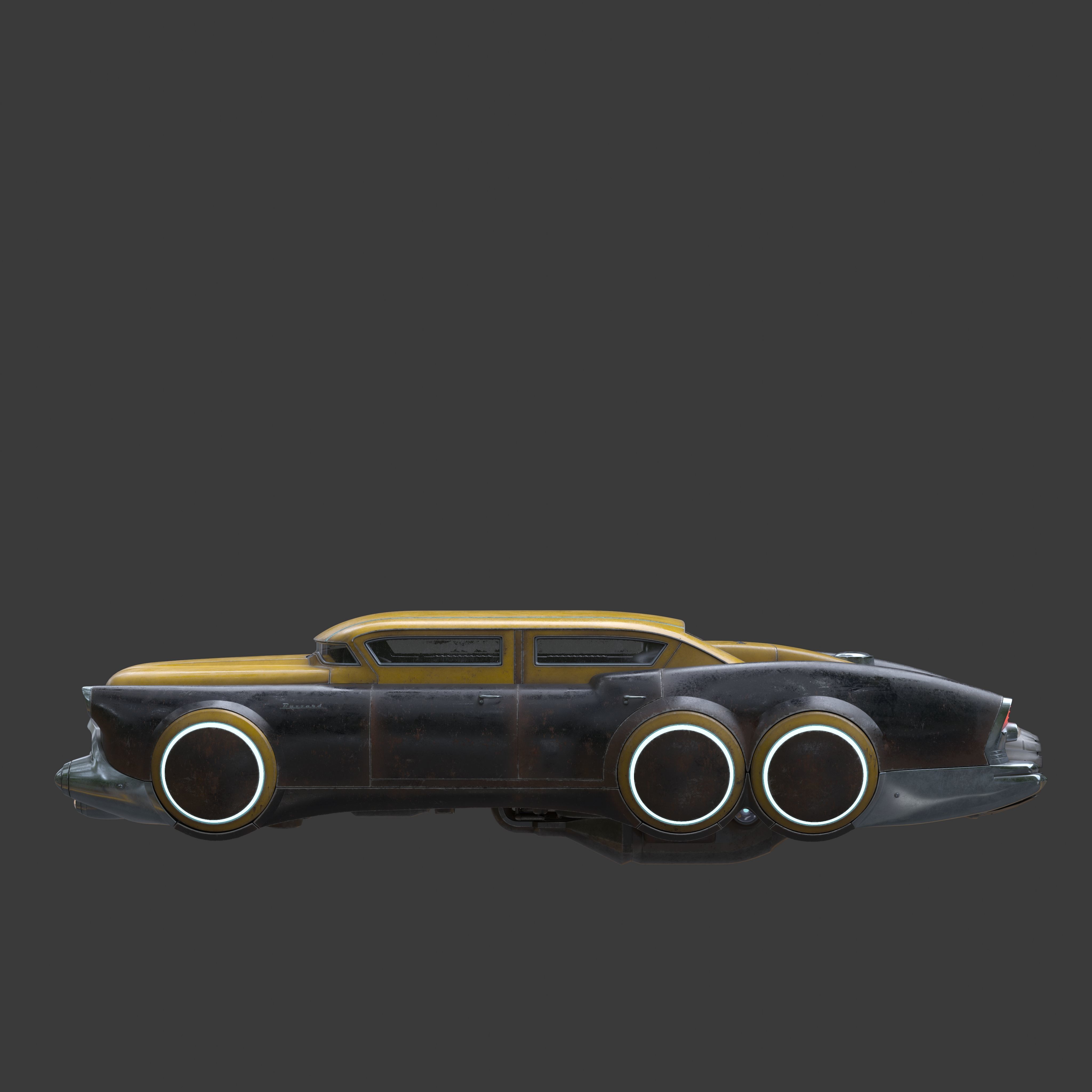 Futuristic flying car 7 3D model_7