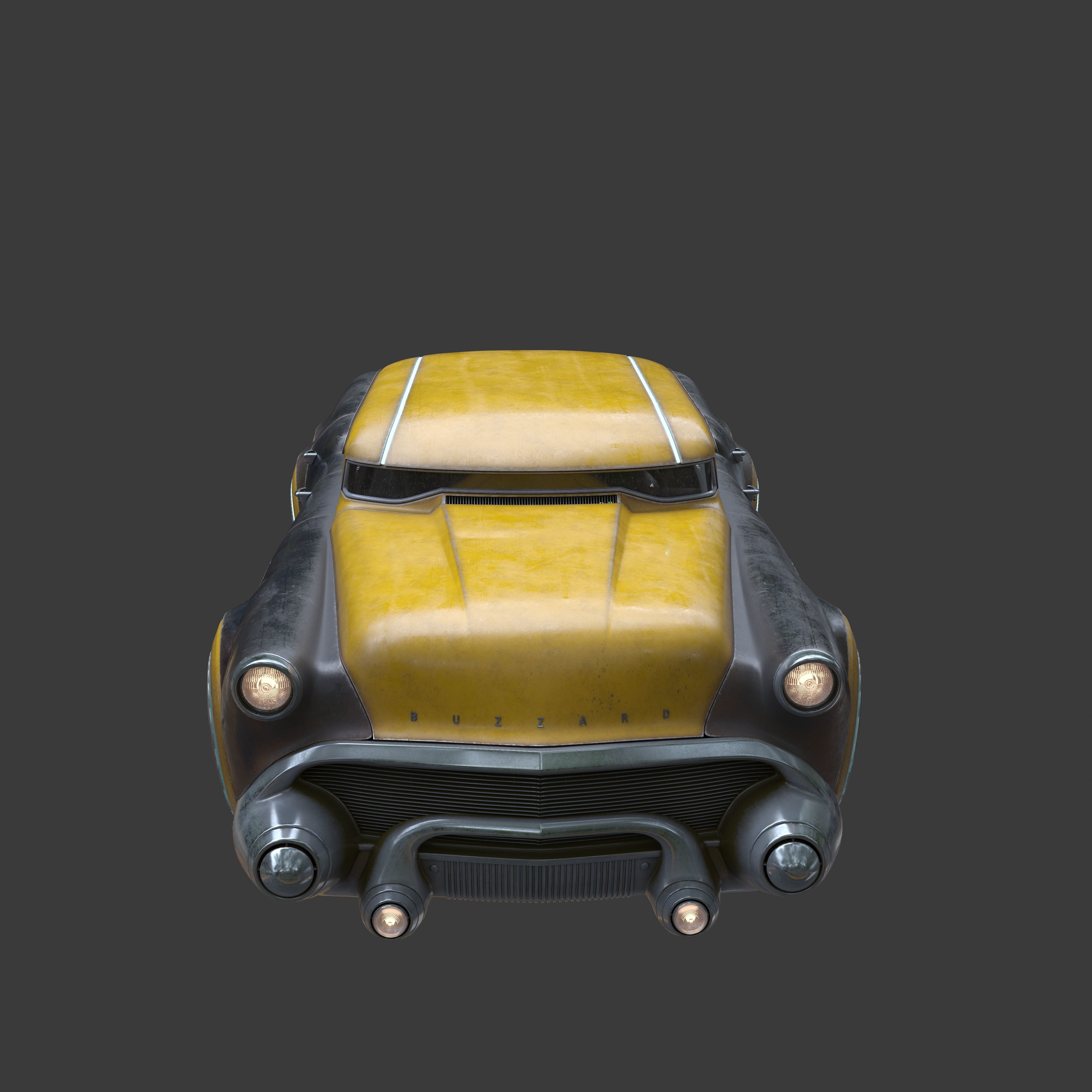 Futuristic flying car 7 3D model_6