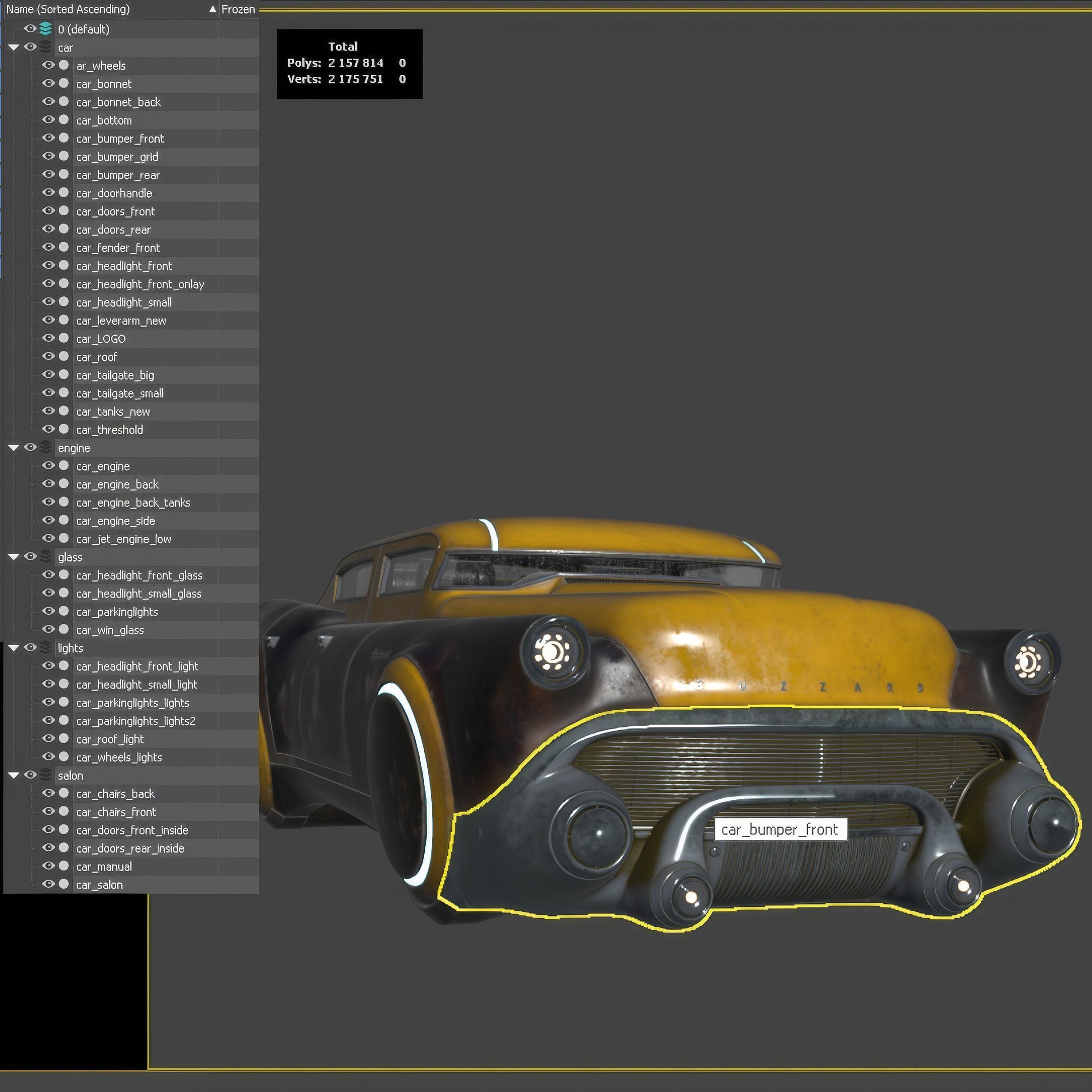 Futuristic flying car 7 3D model_1