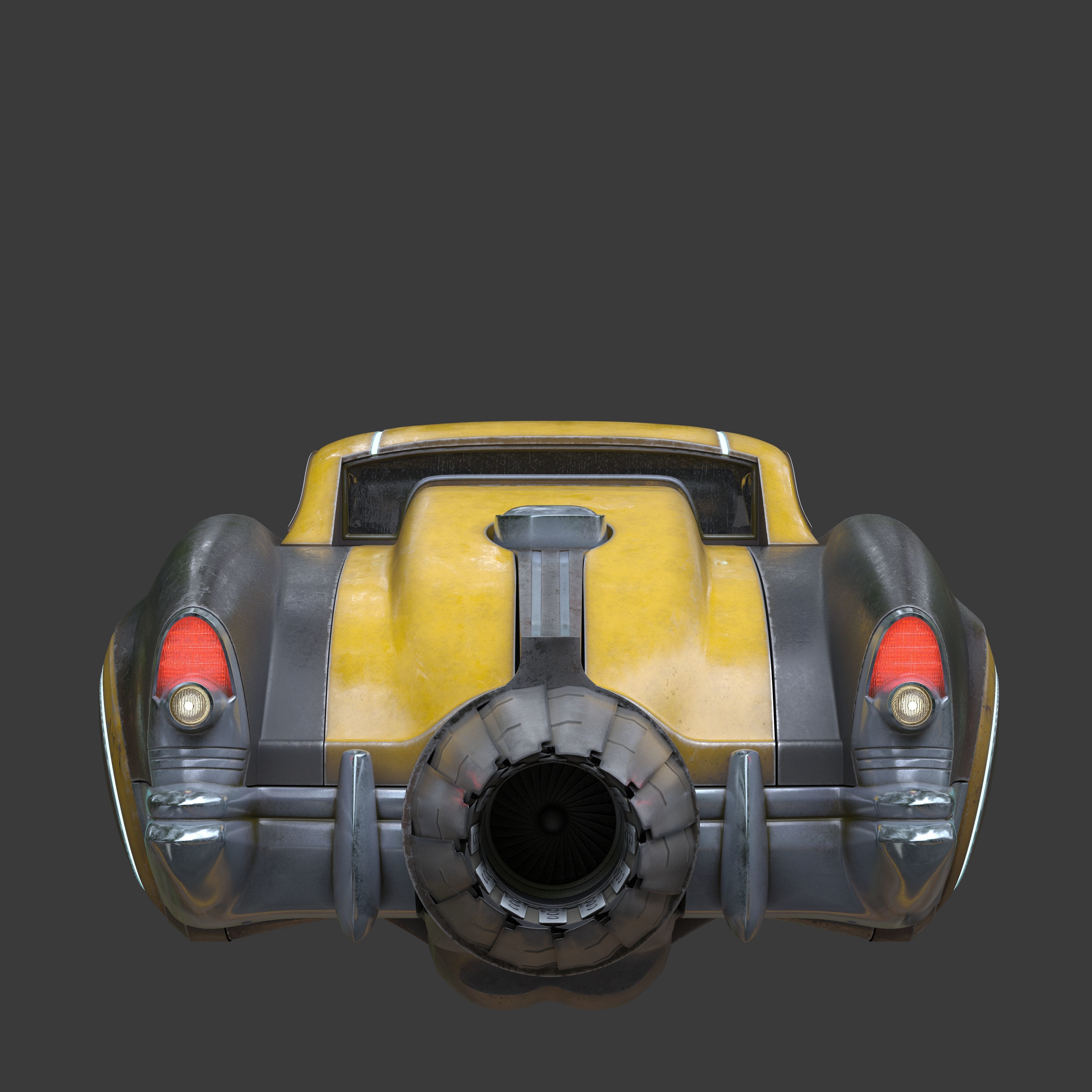 Futuristic flying car 7 3D model_9