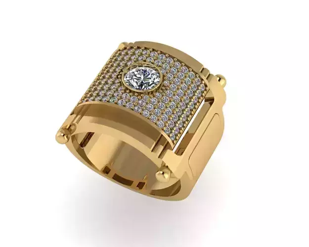 Men diamond ring 3d render