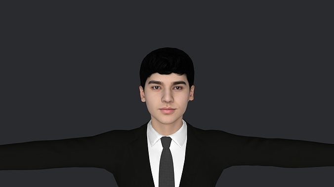 Ben j pierce Hyper Realistic Full Body Fully Rigged Character Low-poly 3D model