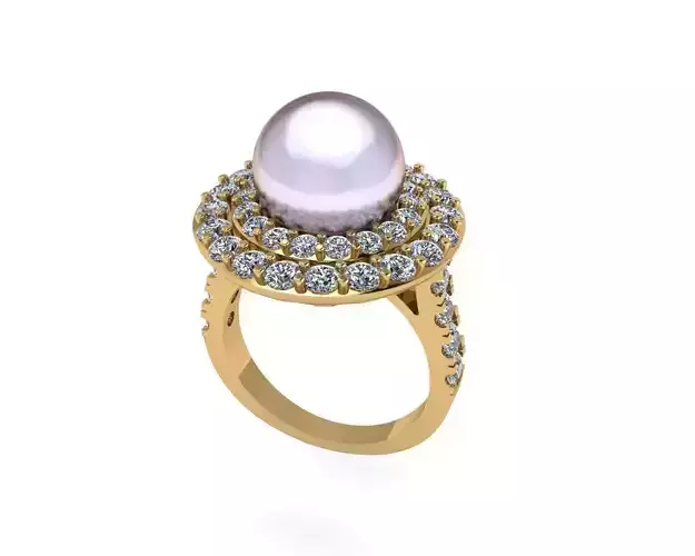 Women diamond ring 3d render