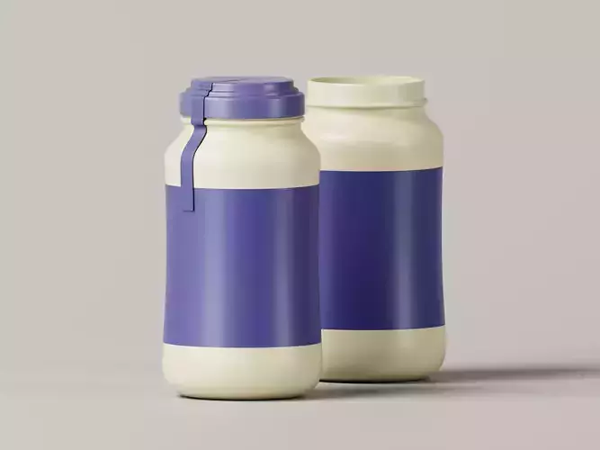 3D Supplement Jar 3D Model Low-poly 3D model