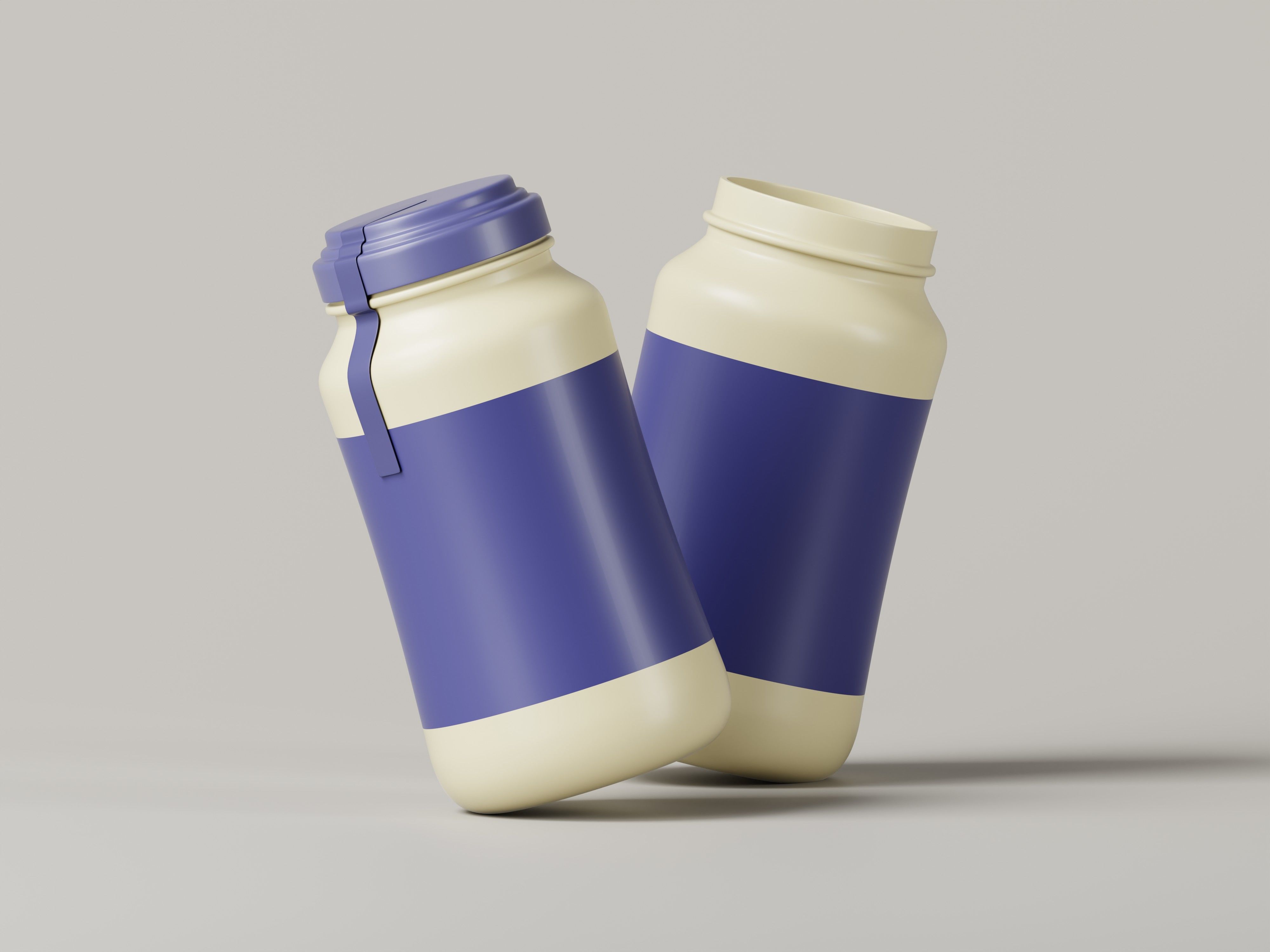 3D Supplement Jar 3D Model Low-poly 3D model_8