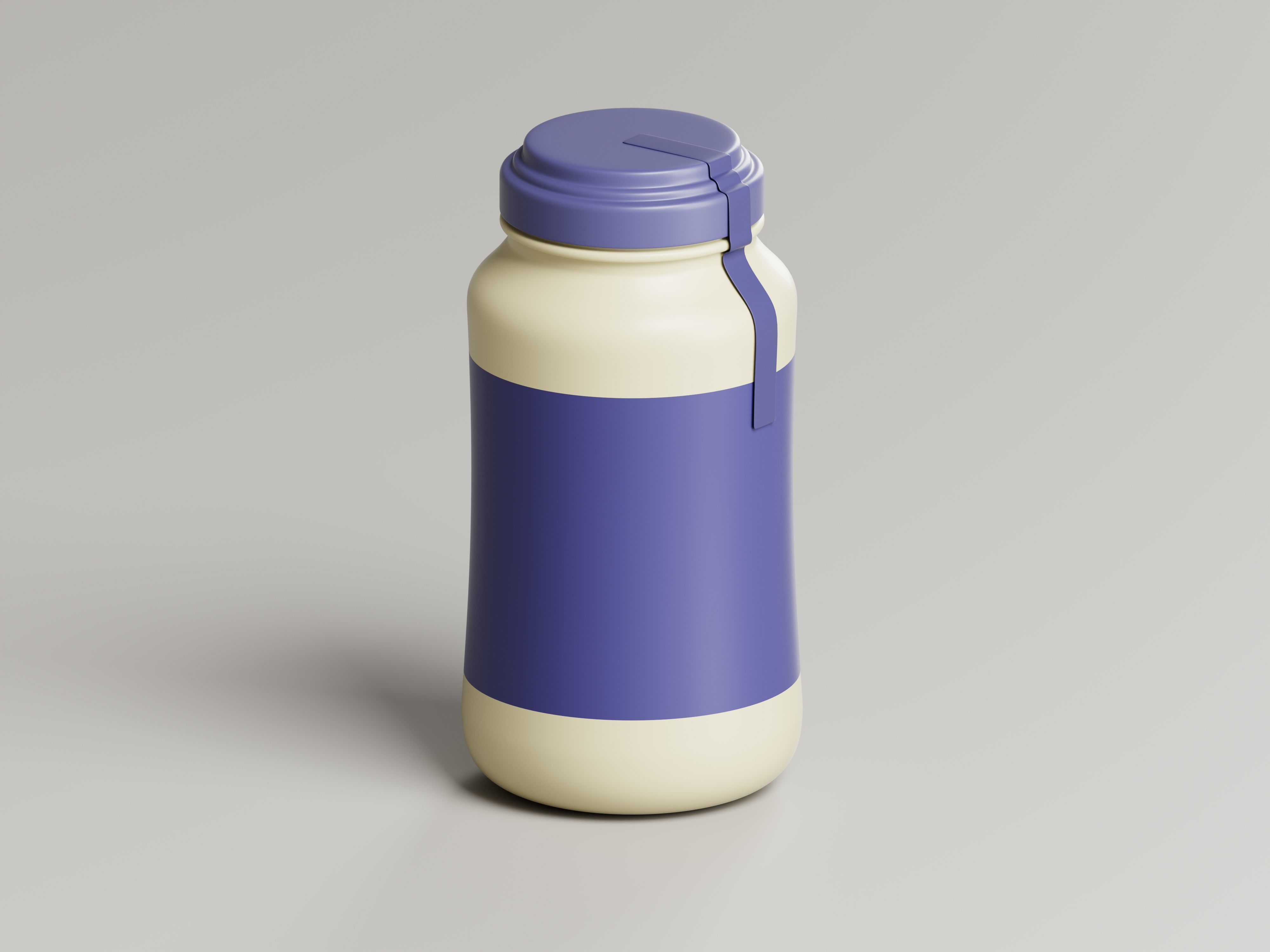 3D Supplement Jar 3D Model Low-poly 3D model_4