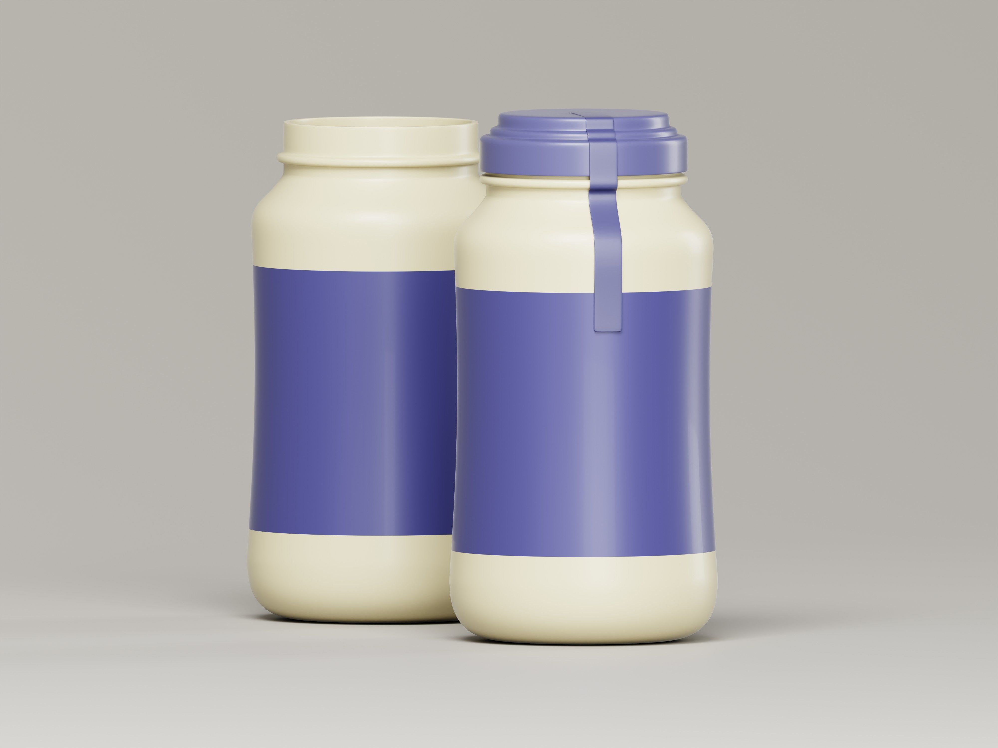 3D Supplement Jar 3D Model Low-poly 3D model_5