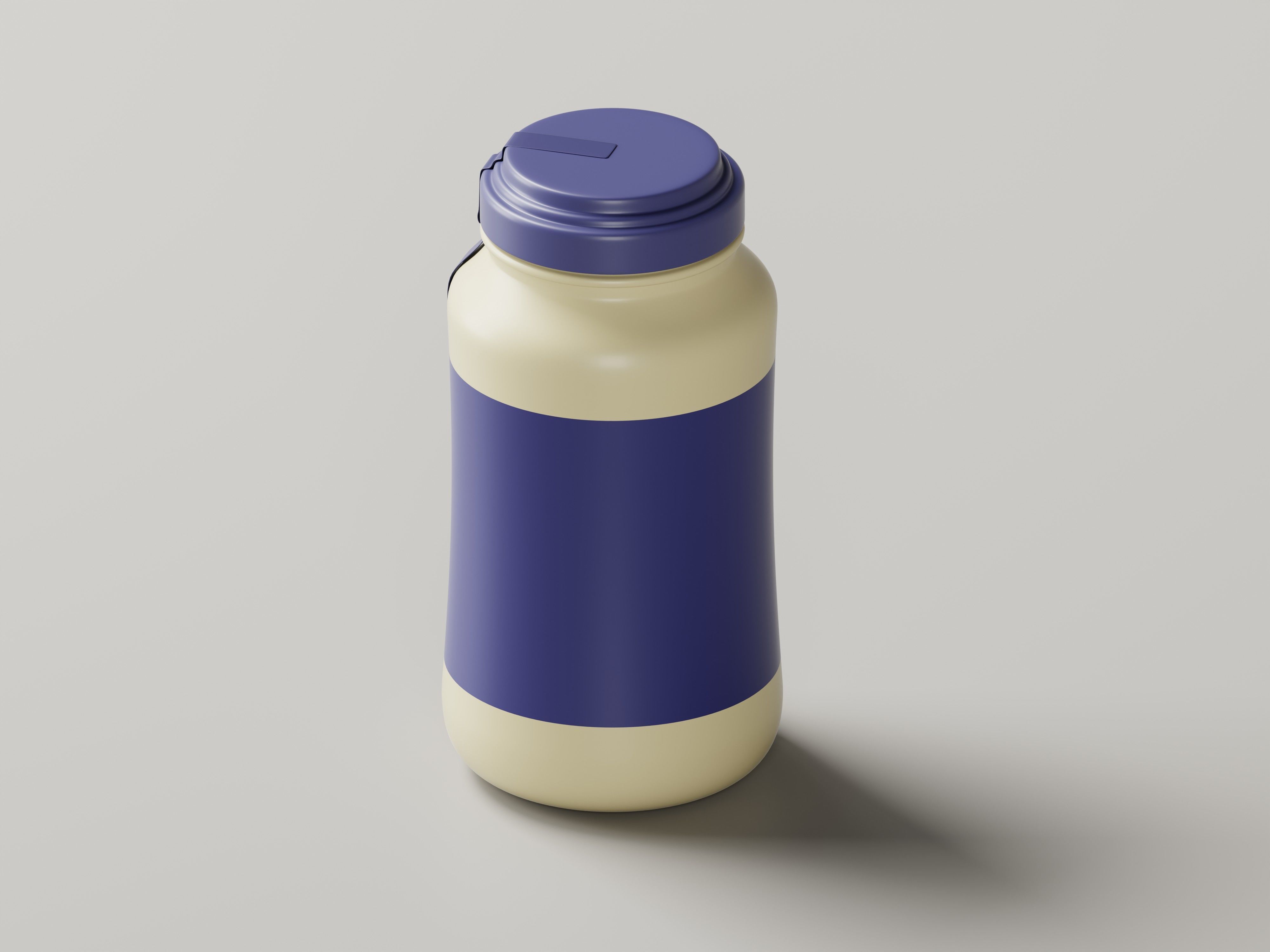 3D Supplement Jar 3D Model Low-poly 3D model_3