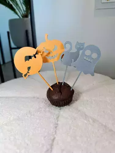 Halloween Decor Cupcake Cake Topper  3D print model