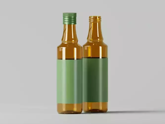 Drinks or Liquid Product Glass Bottle 3D Model