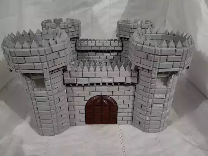 Constructor made of cubes to create a castle fortress 3D print model