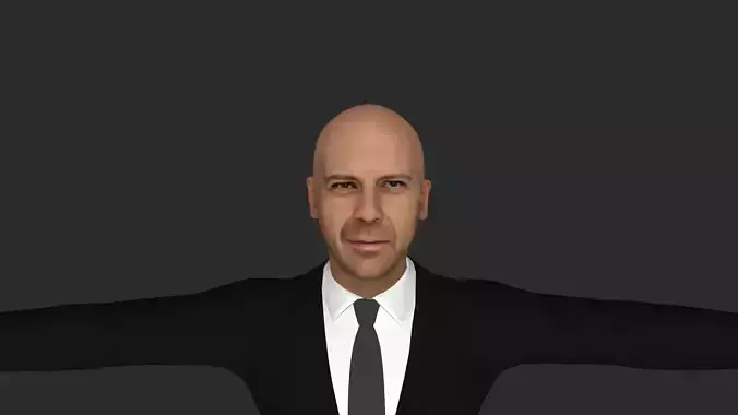 Bruce Willis Hyper Realistic Full Body Fully Rigged 3D Character