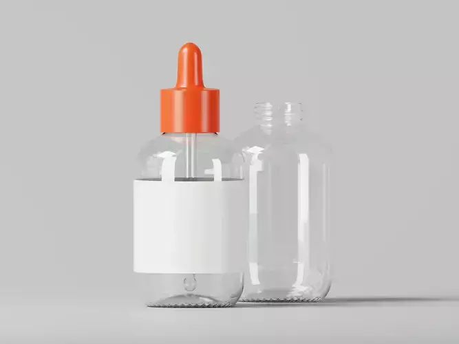 Dropper Glass Bottle 3D Model
