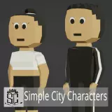 Simple City Characters Low-poly 3D model