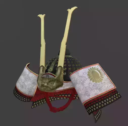 Japanise Armor Helmet 3Dmodel 3D model
