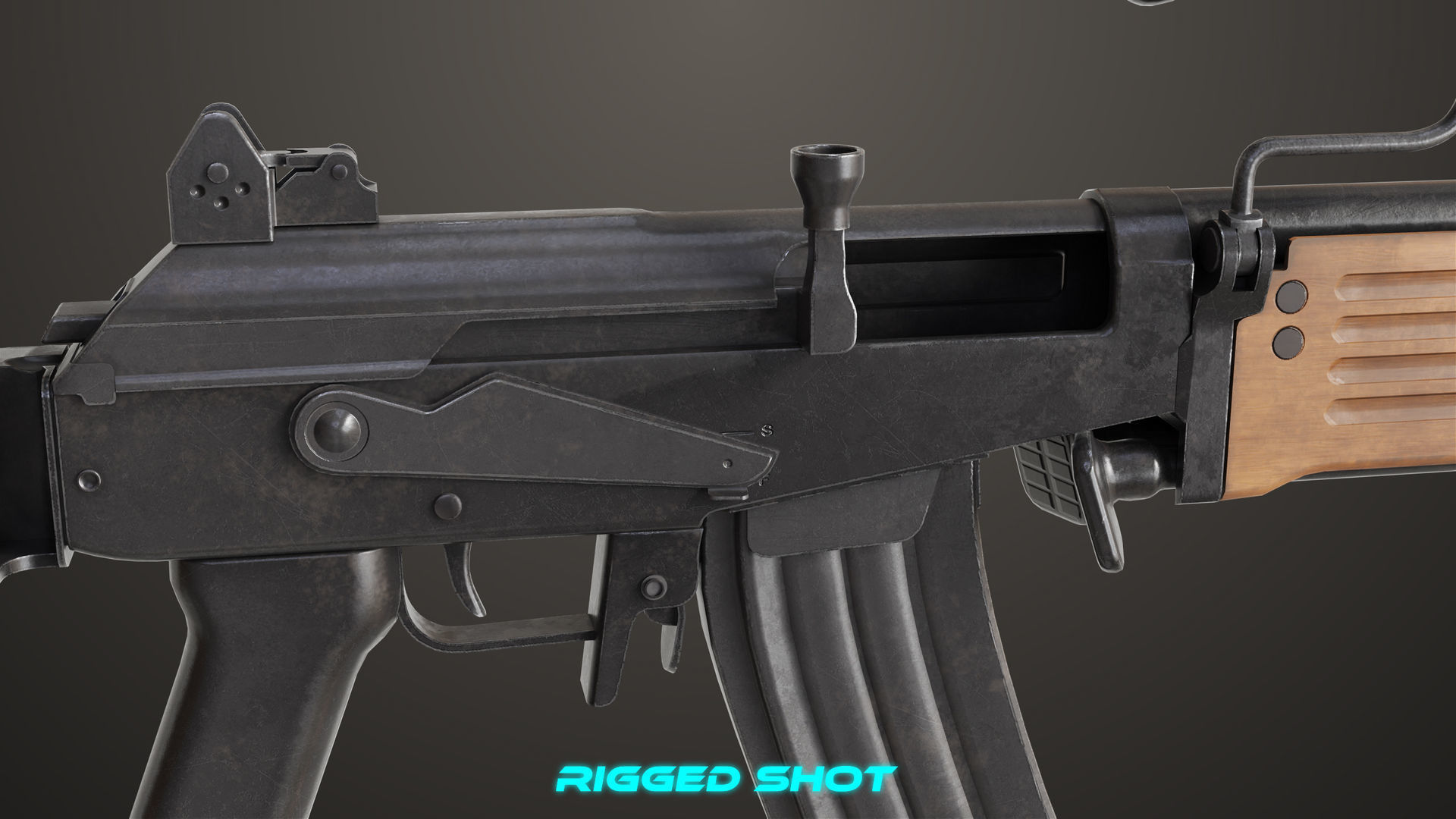 4 Assault Rifle All PBR Unity UE Textures Included 3D Model Collection_25