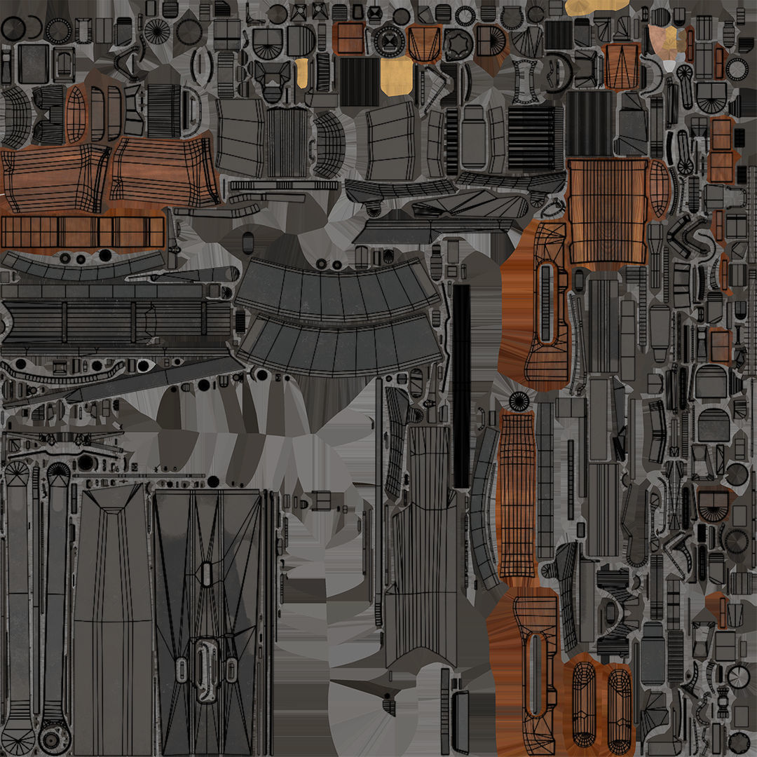 4 Assault Rifle All PBR Unity UE Textures Included 3D Model Collection_21