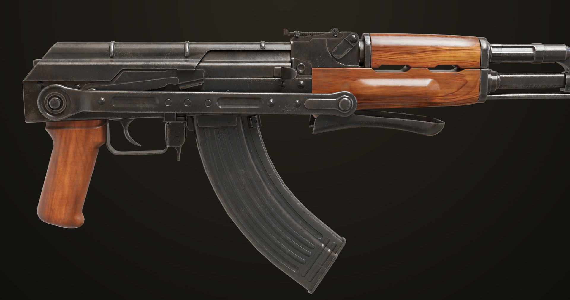 4 Assault Rifle All PBR Unity UE Textures Included 3D Model Collection_5