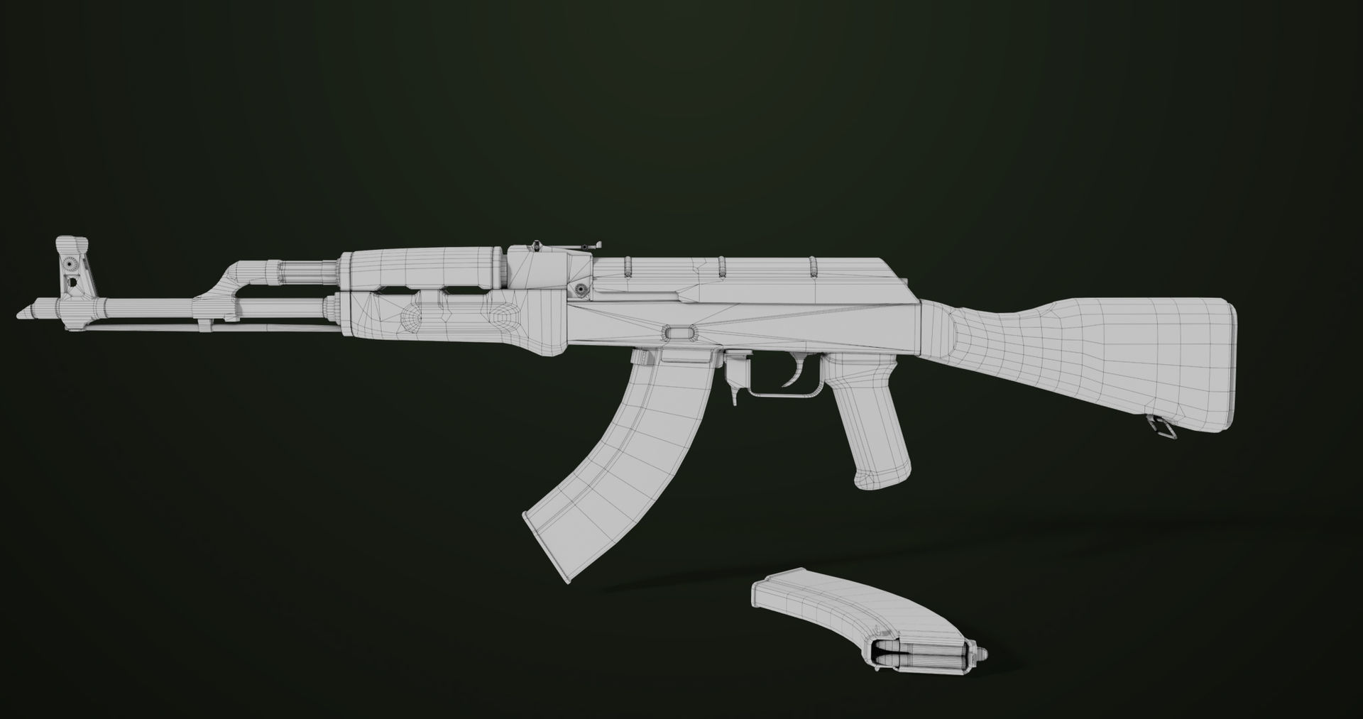 4 Assault Rifle All PBR Unity UE Textures Included 3D Model Collection_20