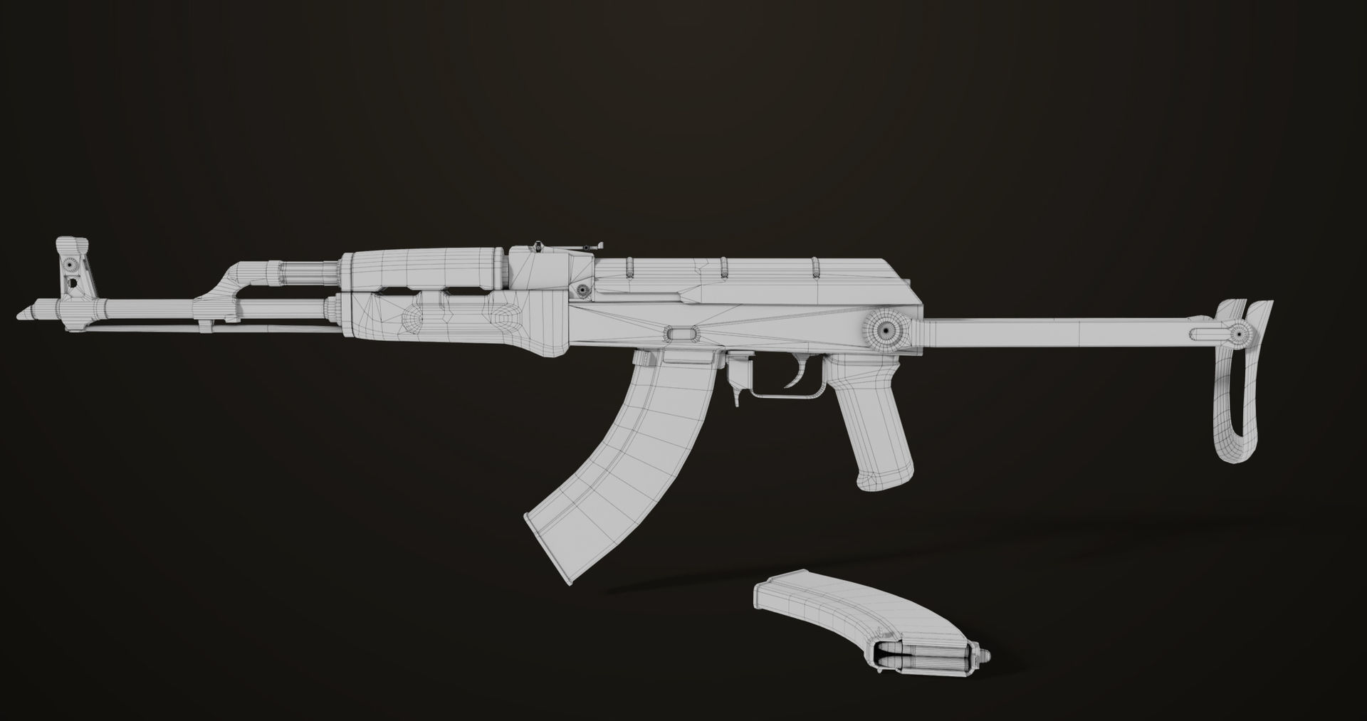4 Assault Rifle All PBR Unity UE Textures Included 3D Model Collection_7