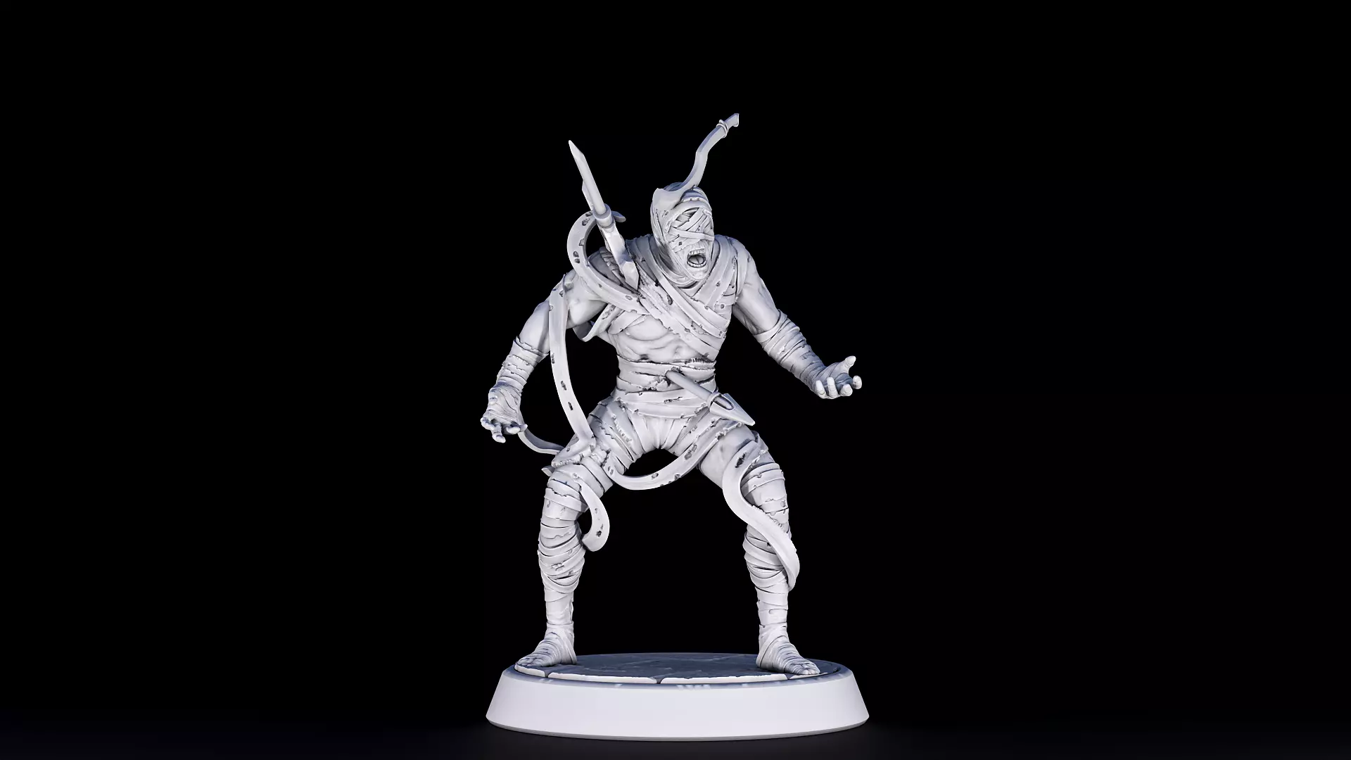 warrior mummy 3D print model_0