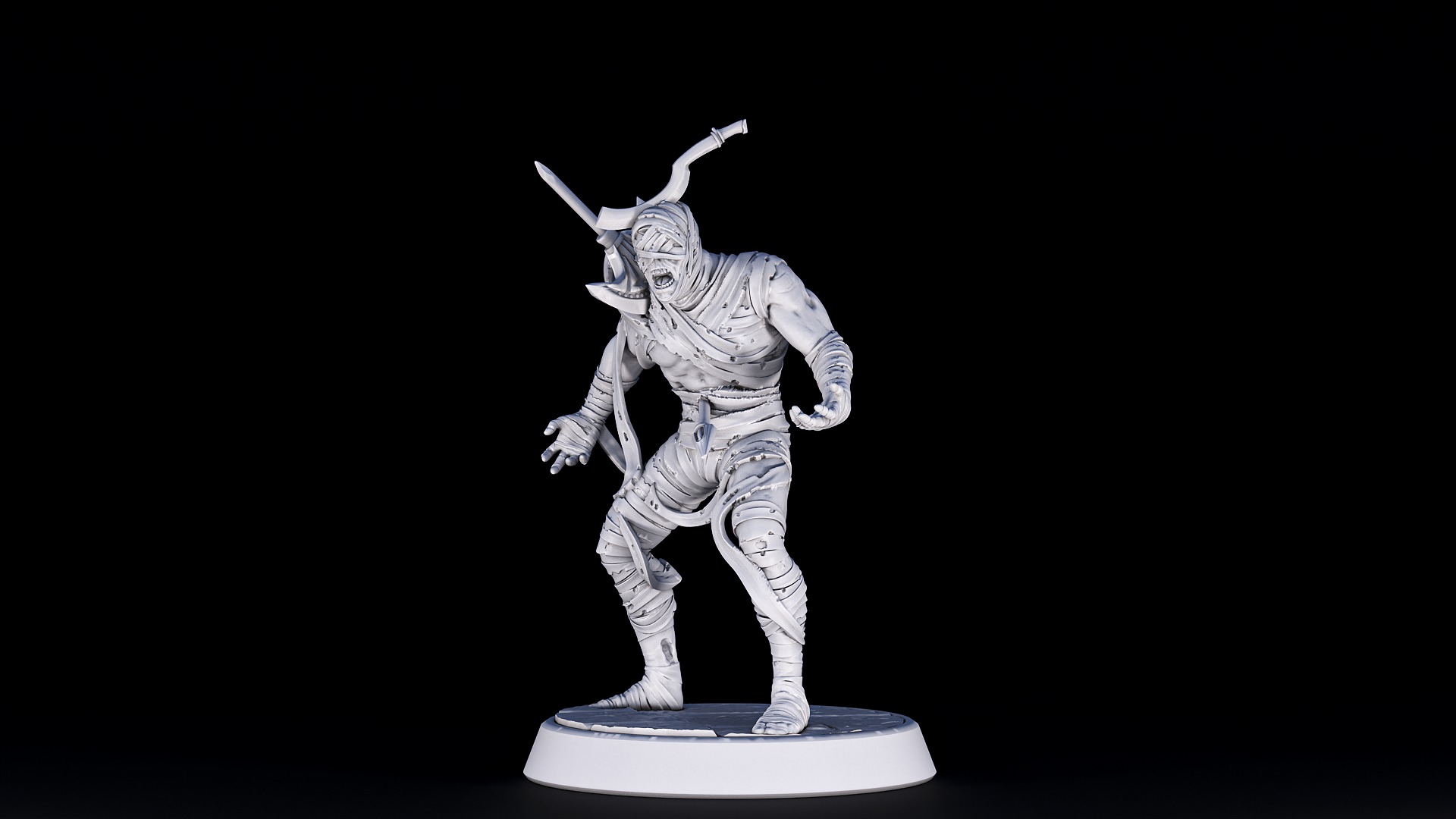 warrior mummy 3D print model_1