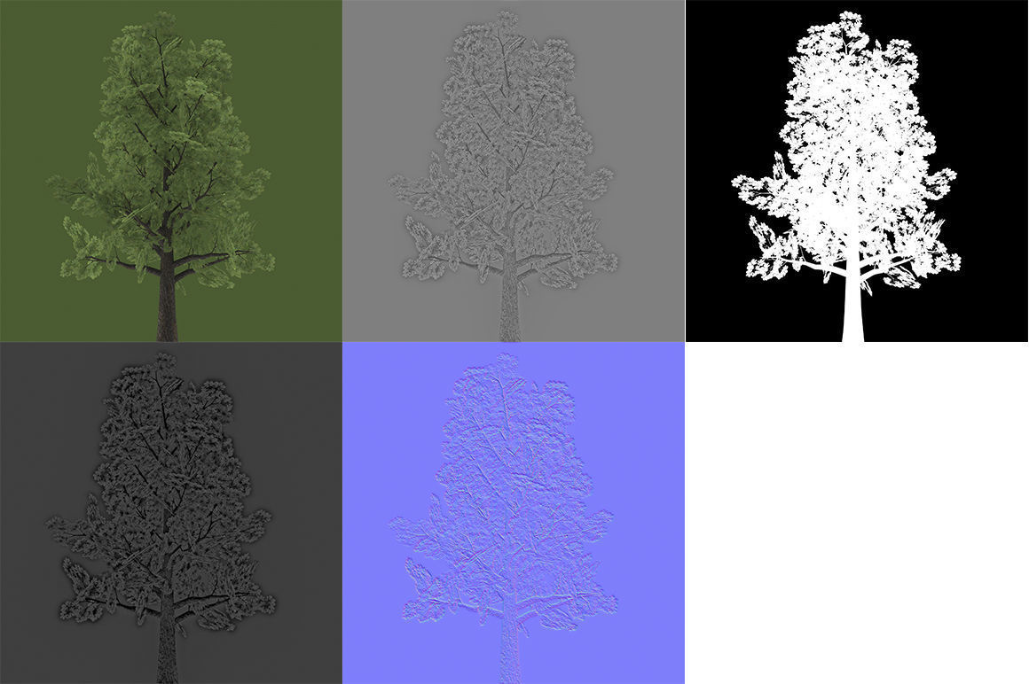 Horsechestnut Low Poly V1 Low-poly 3D model_9